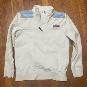 XS White Vineyard Vines Shep Pullover